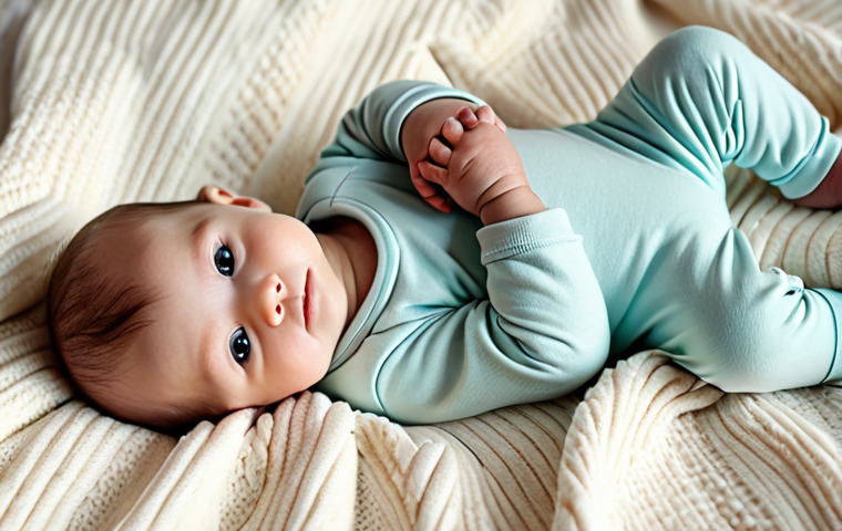 Baby Basics**

"A baby wearing a fully clothed, modest, organic cotton Mooimoln onesie in a pastel color, lying on a soft blanket, safe for work, appropriate content, perfect anatomy, correct proportions, well-formed hands, natural pose, soft lighting, professional baby photography, family-friendly."

**