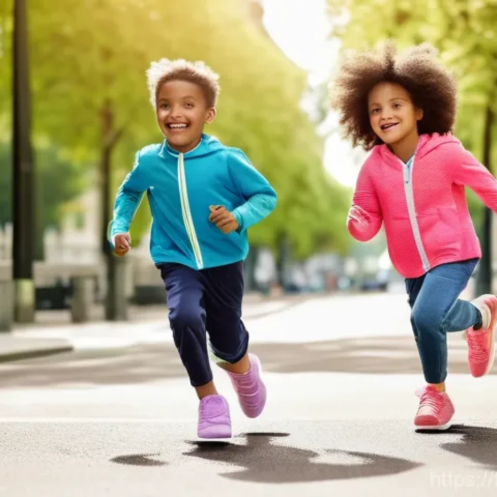 아동용 신발 트렌드 브랜드 - **Vibrant Playground Fashion: Trendy Sneakers for Active Kids**
    A dynamic, full-shot image of a ...