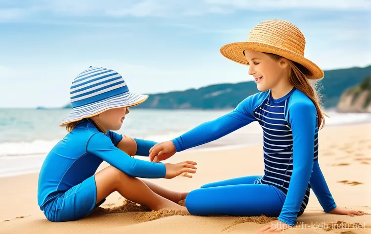 키즈 여름 의류 브랜드 - **Prompt 1: Joyful Summer Play in Natural Fabrics**
    "A vibrant and cheerful image featuring two ...