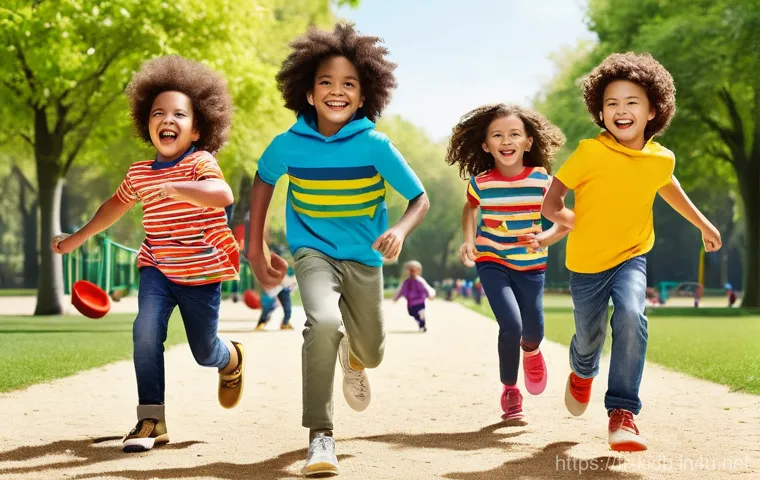 베네통키즈와 폴로키즈 비교 - **Benetton Kids: A Burst of Joy and Color**
    "A diverse group of cheerful children, aged 5-8, are...