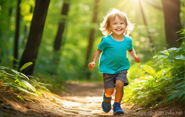 아동용 스포츠 샌들 브랜드 - Image Prompt 1: Forest Trail Explorer**