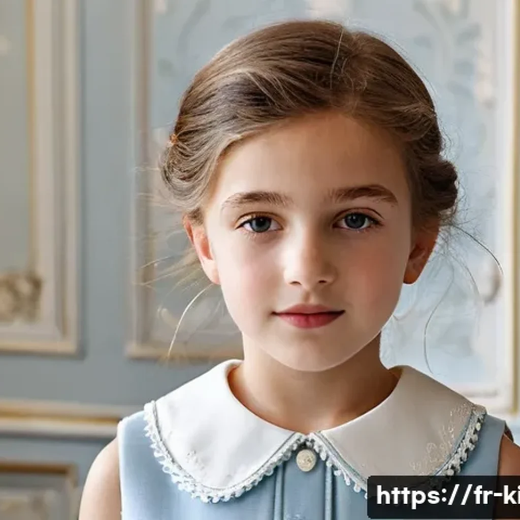 타티네쇼콜라 럭셔리 아동복 - **Prompt: "Classic French Childhood Elegance"**
    A charming young girl, approximately 4-5 years o...