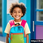 Home 23 아동용 백팩 브랜드 추천 - A cheerful young child wearing a colorful, ergonomic backpack sized perfectly for their small frame,...